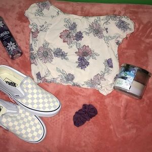 Off shoulder crop top